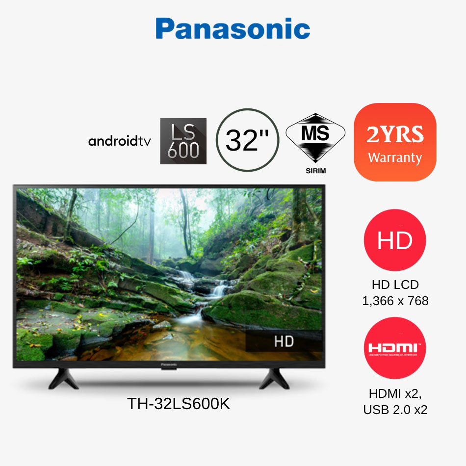 Android Television Televisyen Smart TV Panasonic 32" LED HD Android LED TV (LS600) TH-32LS600K
