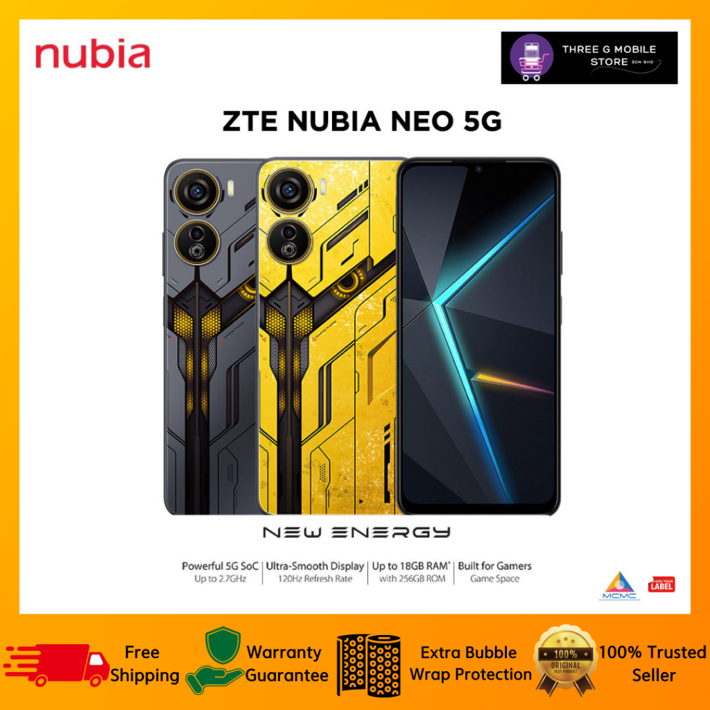 Nubia Neo 5G (8GB+10GB Extd.RAM 256GB ROM) - READY STOCK, 1 Year Red Magic Malaysia Warranty
