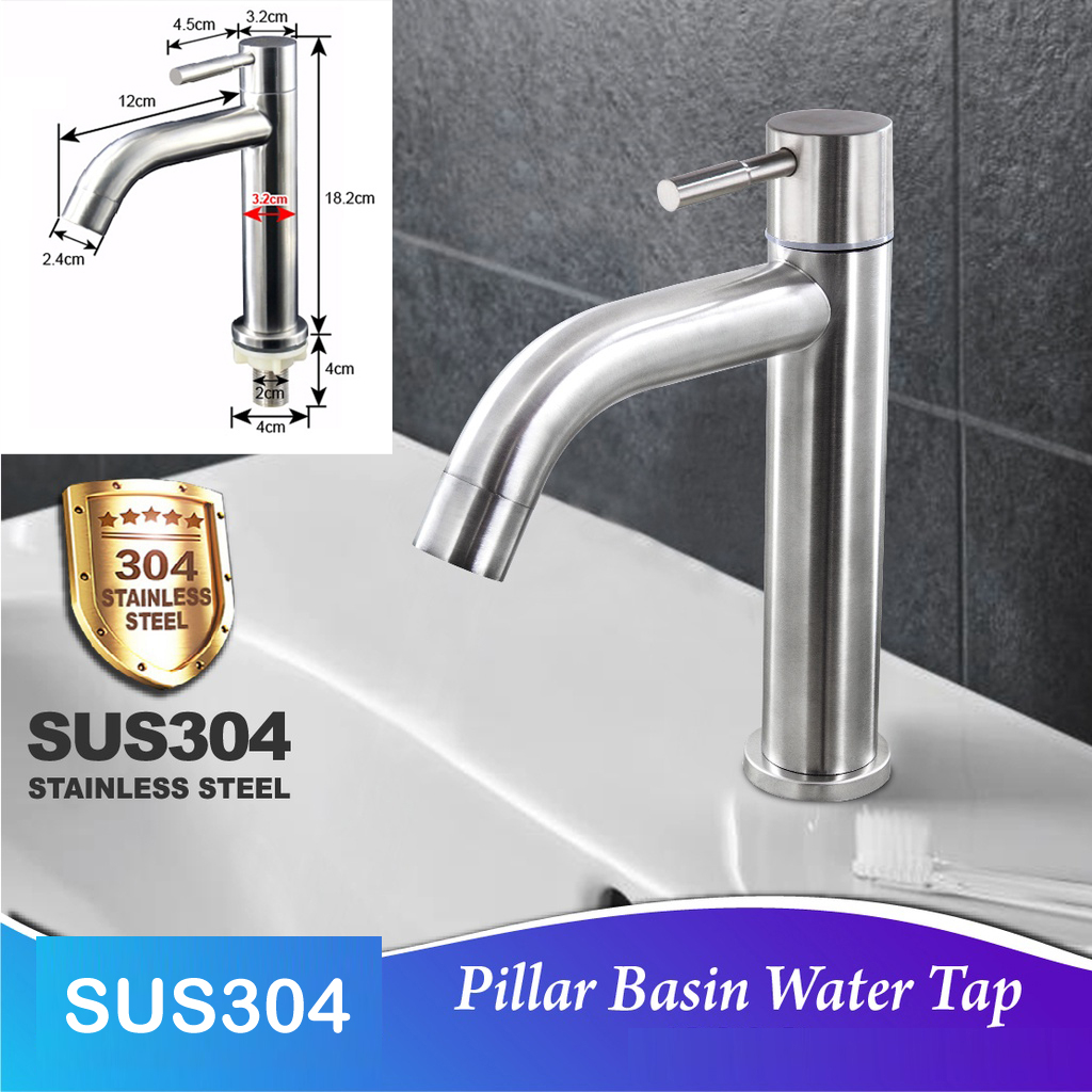 Stainless Steel SUS304 Basin Tap Faucet