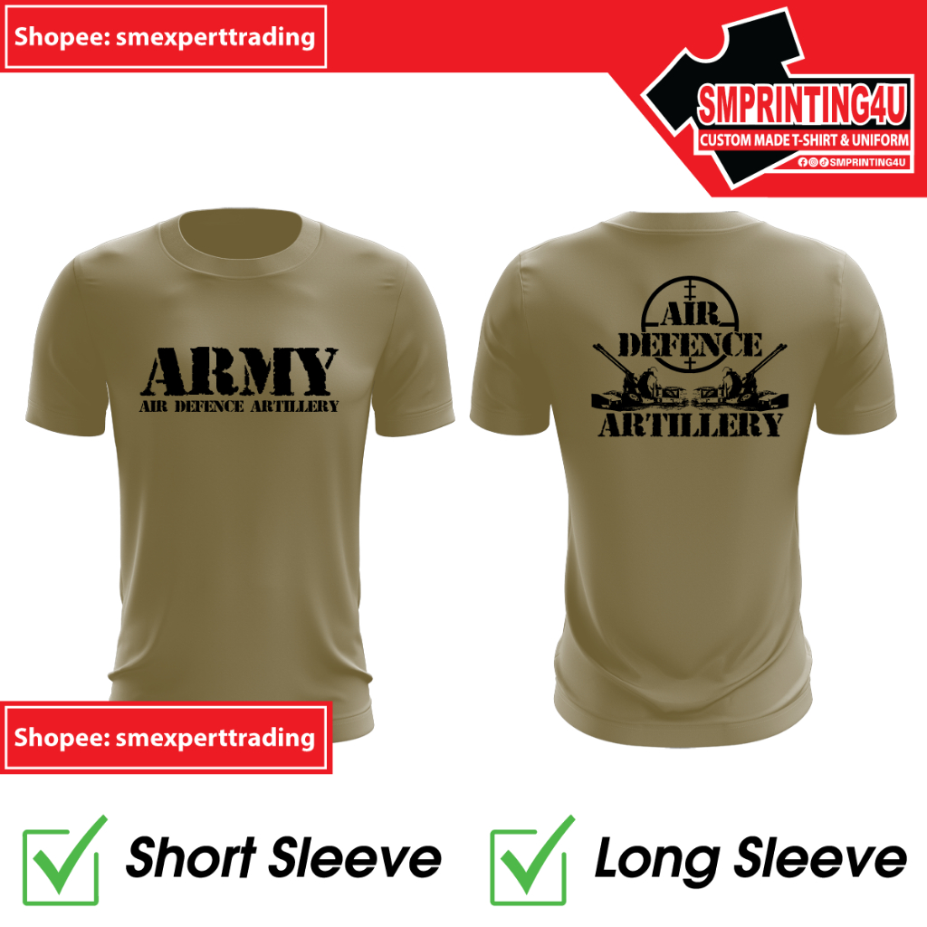 SM 090 Army Style T-Shirt Air Defence RAD Material Microfiber Round Neck Color Sand Brown Inner Loreng