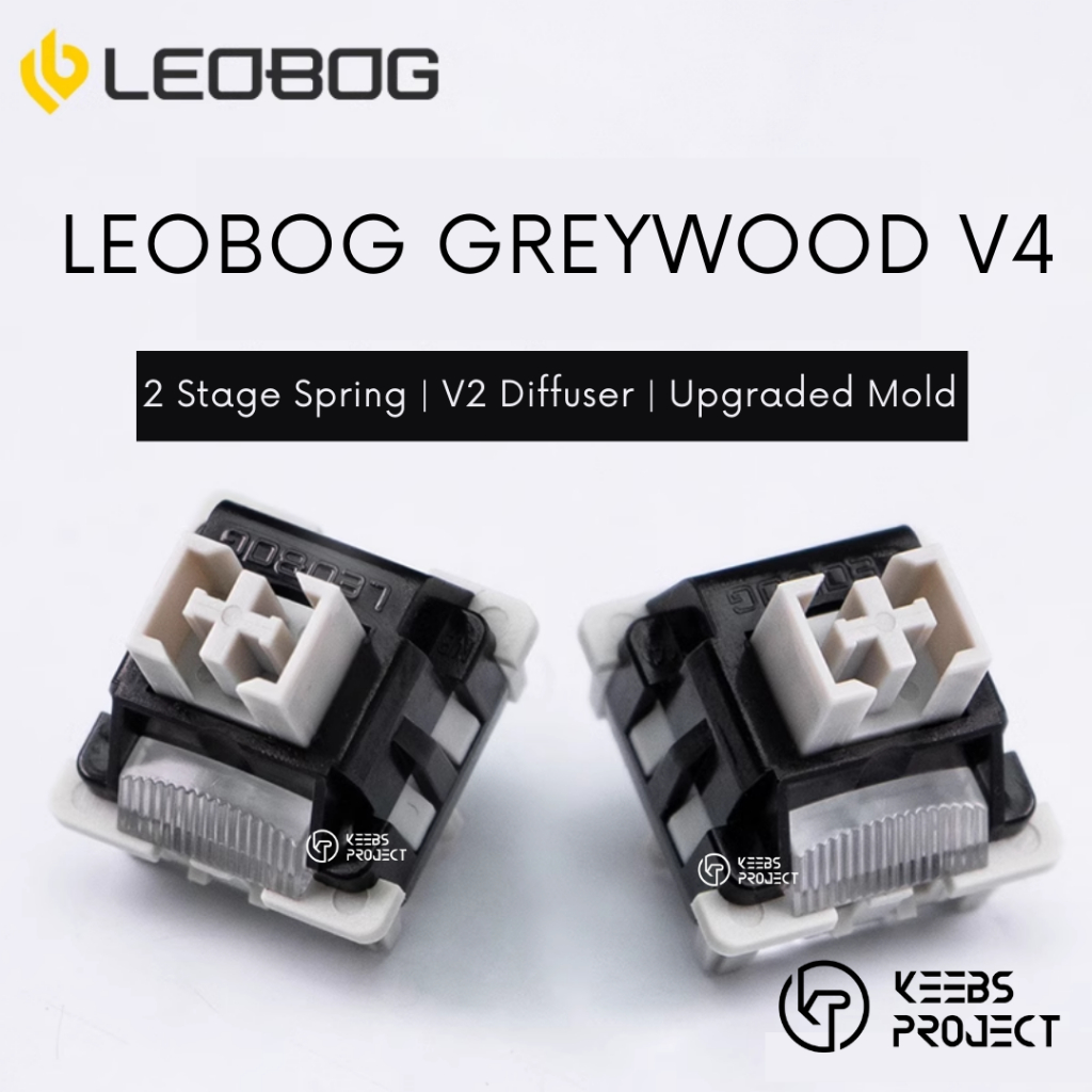 [READY STOCK] Leobog Greywood V4 NEW Linear 5pin Gaming Mechanical Switches for Mechanical Keyboard KeebsProject