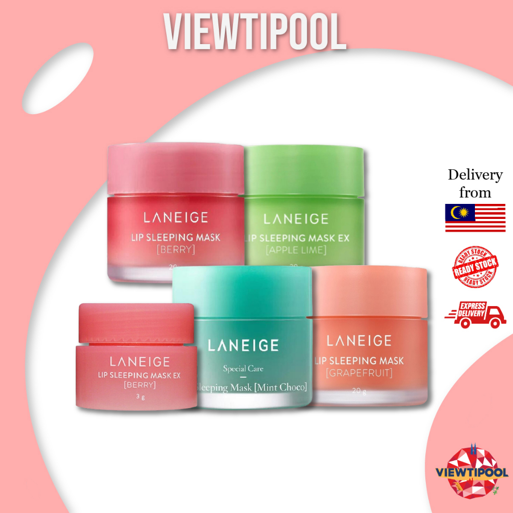 [LANEIGE] Lip Sleeping Mask EX 20g (Berry / Apple Lime / Mint Choco / GrapeFruit)/ Mini Kit(4 items) -Ready in Malaysia