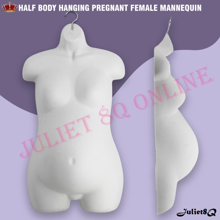 Pregnant Hanging Mannequin Plastic Female Half Body Patung Gantung Wanita Mengandung Thick Premium