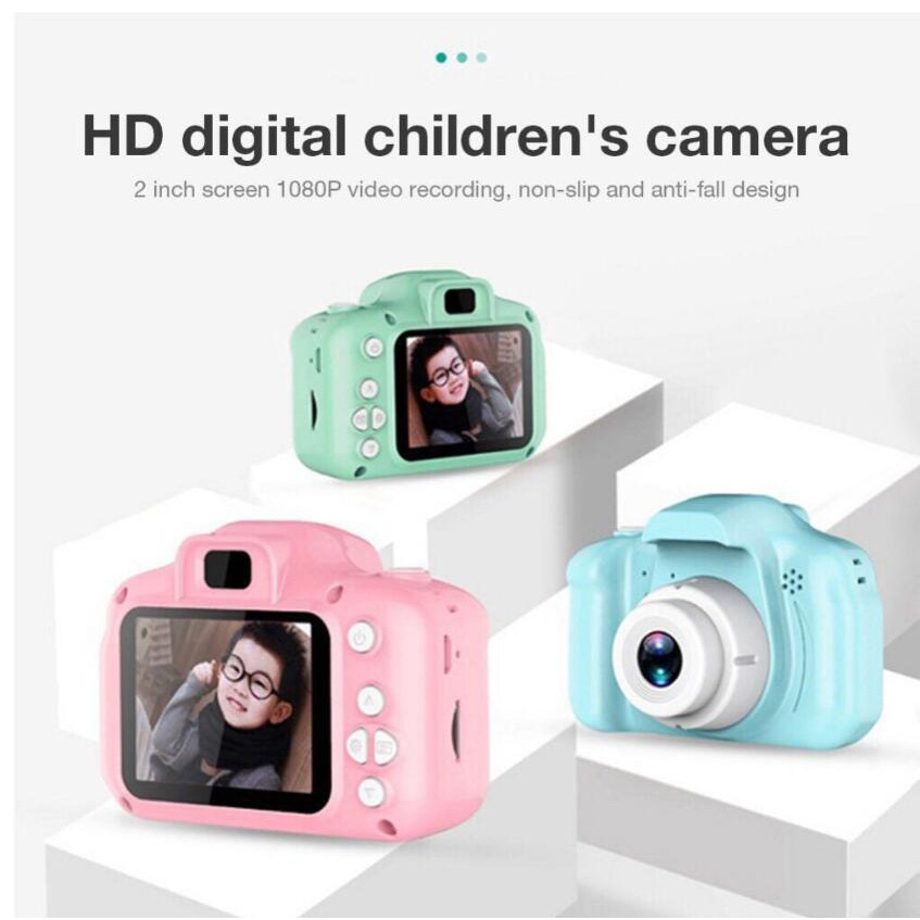 Mini Kids Digital Camera X2 HD 800W 2.0 Inch IPS 1080P HD Camera Video Toy Shockproof Child Cameras Photography Recorder