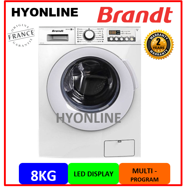 BWF814AG - BRANDT 8KG FRONT LOADING WASHING MACHINE