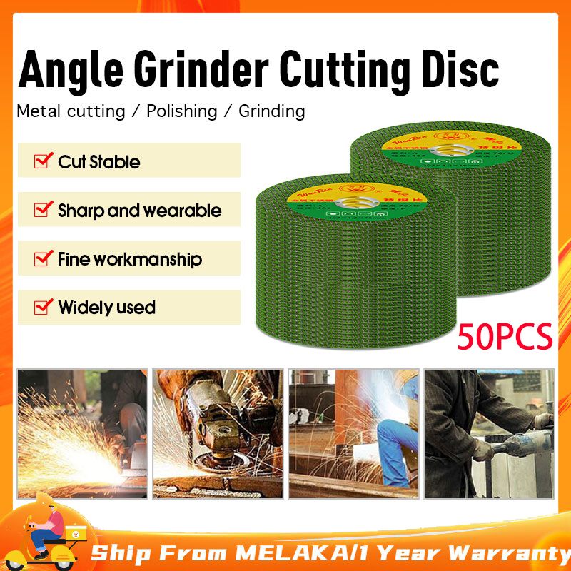 50Pcs Metal Cutting Disc 107 x 1.2 x 16mm Angle Grinder Cut Off Wheel Stainless Steel Saw Blade Mata Grinder Potong Besi