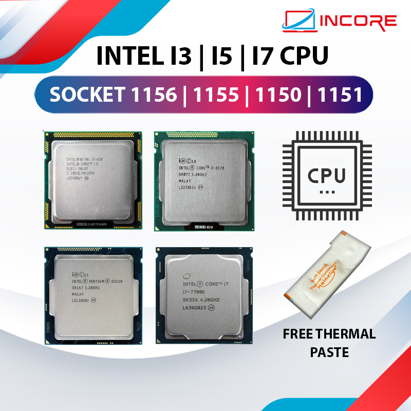 Intel Socket 1156 / 1155 / 1150 / 1151 I3 I5 CPU Processor I5-8500 I5-3570 I5-4690 I5-4460 I5-4570 I7-3770K 2ND 3RD 4TH