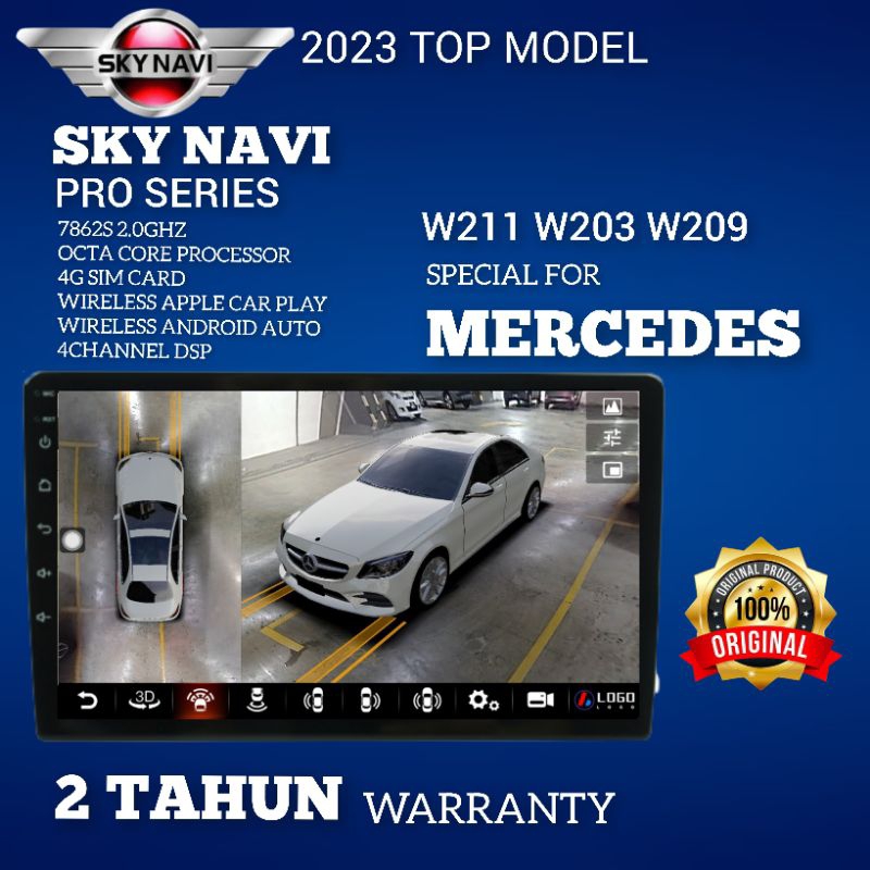 2023 TOP MODEL MERCEDES CAR ANDROID PLAYER WITH 360 BIRD VIEW CAMERA #W211 #W203 #W209 #W204