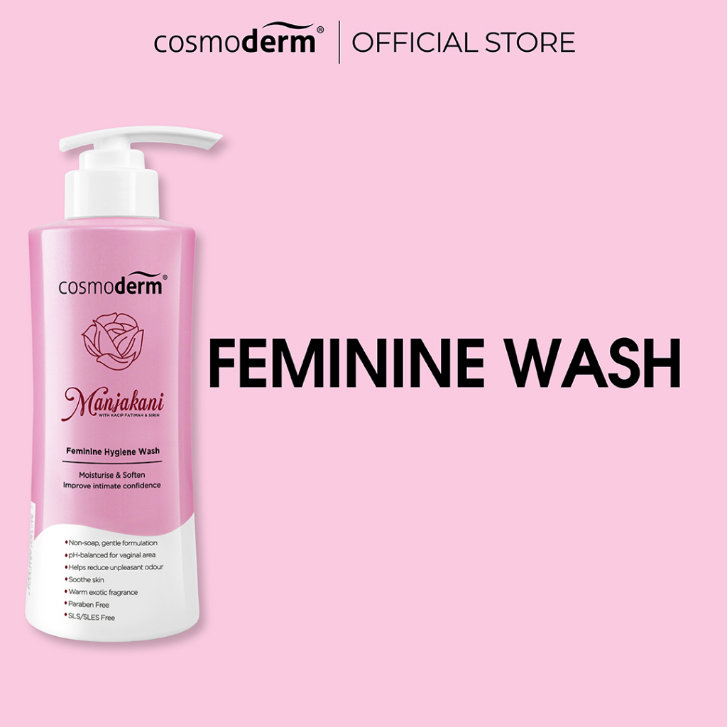 Cosmoderm Manjakani Feminine Hygiene Wash (375ml)