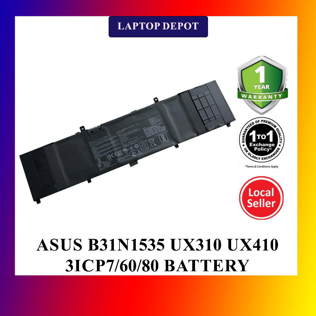 Asus Zenbook UX310 UX310UA UX310UQ UX410 UX410UA UX410UQ B31N1535 11.4V 48Wh Original Replacement Ba