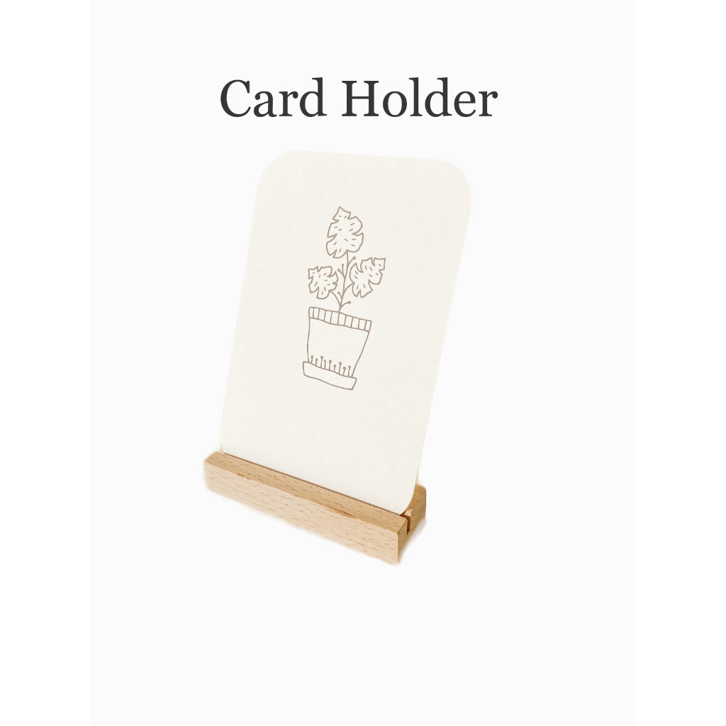 Wooden Business Card Holder Picture Photo Stand Memo Clip Wedding Party Table Number Name Sign Base Desk Decor