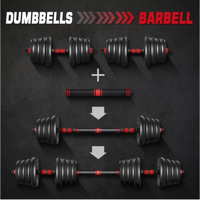 SET DUMBBELL 10/15KG GETAH - ALAT SENAMAN GIM RUMAH PROFESIONAL ?