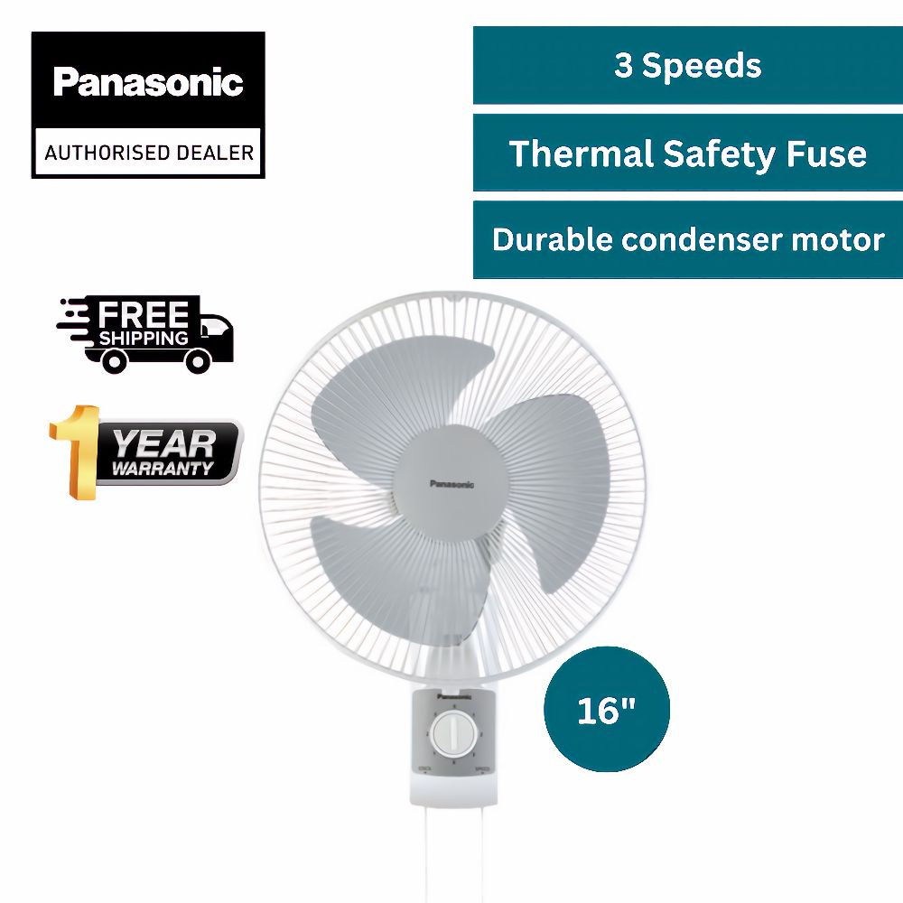 Panasonic Electric Wall Fan 16 Inch 18 Inch 3 Blade 3 Speed Energy Efficient Kipas Dinding 3 Kelajuan Oscillating Quiet