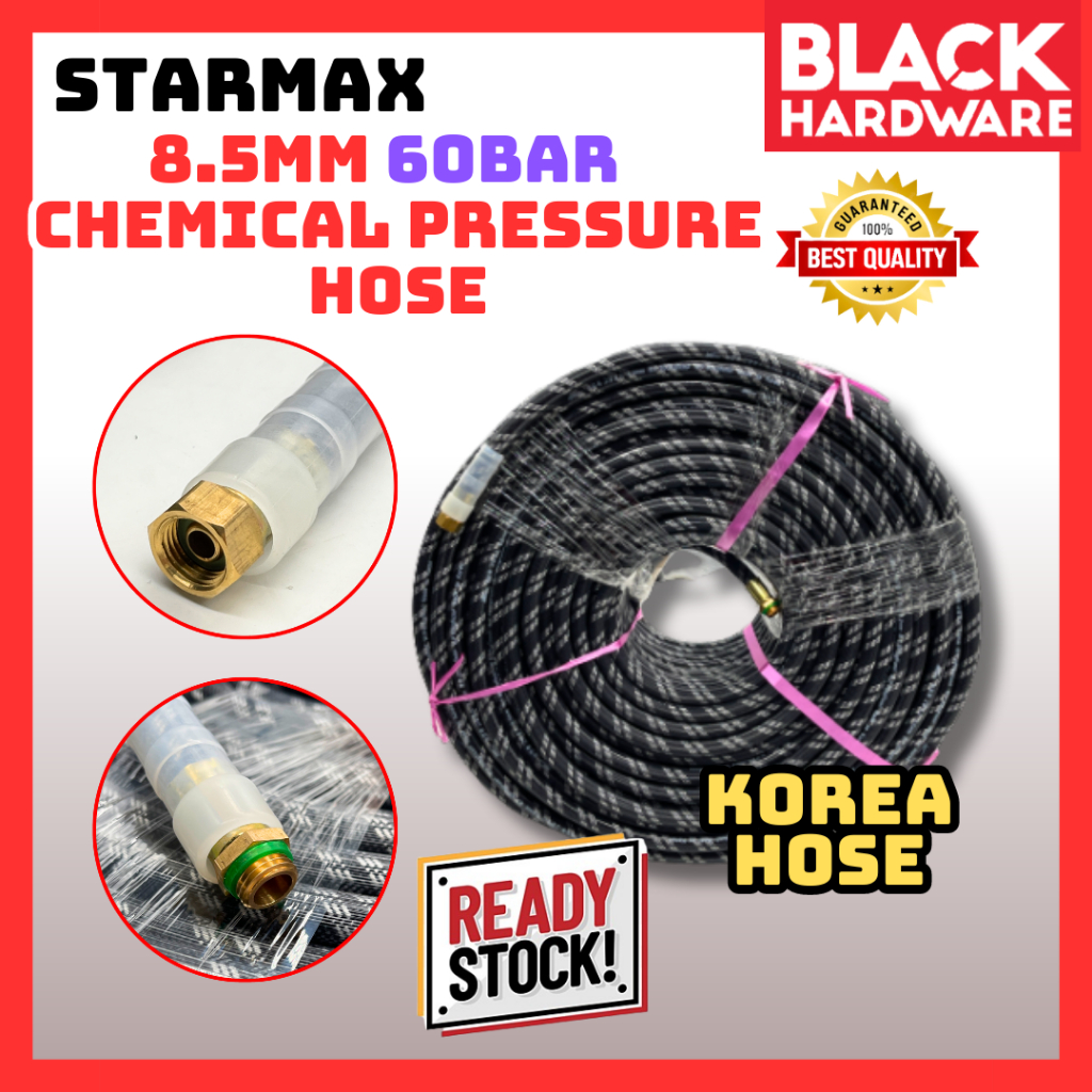 Black Hardware STARMAX Chemical Compressor Pesticide Pump Spray Tyre High Pressure Pneumatic Air Hos