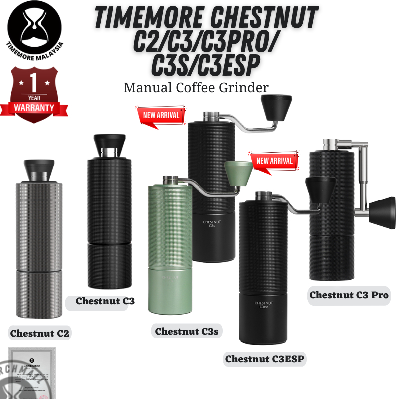 TIMEMORE - Chestnut C3s/C3 ESP/ C2/C3/C3 Pro Coffee Manual grinder double bearing