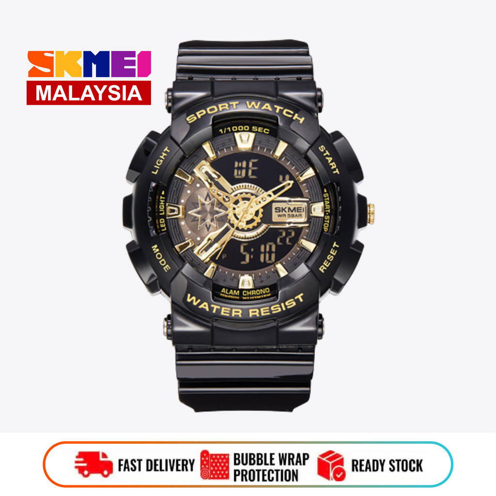 【Malaysia Stock】SKMEI Exclusive Japanese Movement Dual Display Electronic Watch Men Sports Digital Watch