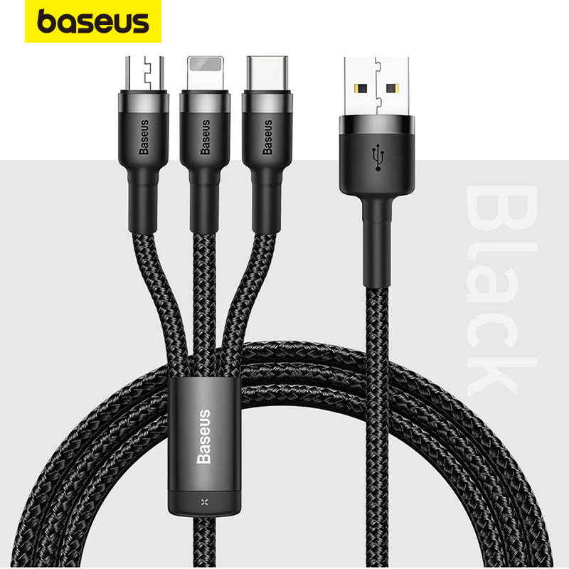 Baseus 3 In 1 USB Cable Multi Charging Cable