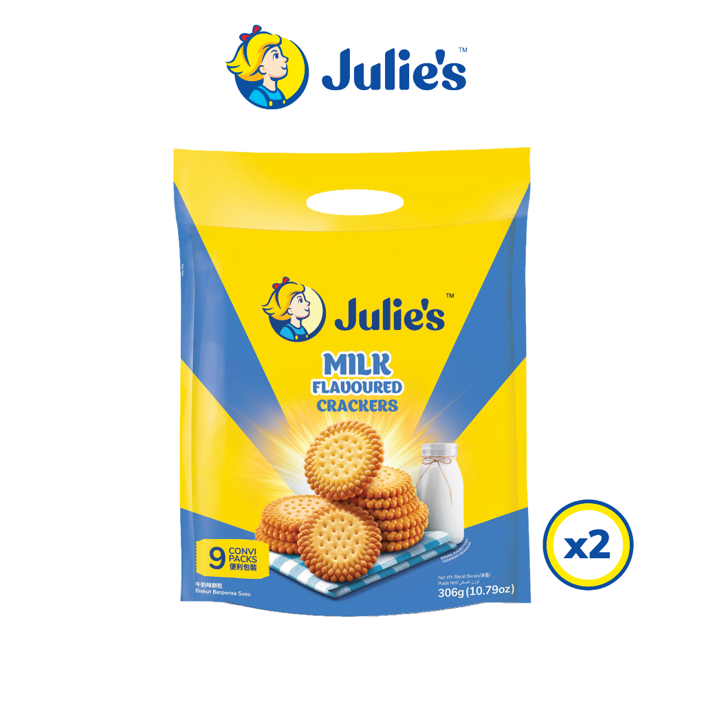 Julie's Milk Crackers (306g x 2 Packs)