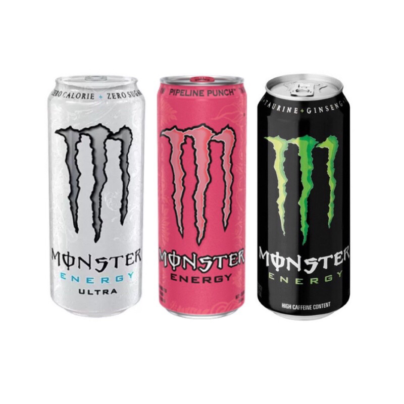 MONSTER ENERGY DRINK 1 X 355ML MINUMAN BERPERISA KARBONAT L-KARNITINA + TAURINA + VITAMIN B MINUMAN TENAGA ENERGY HALAL