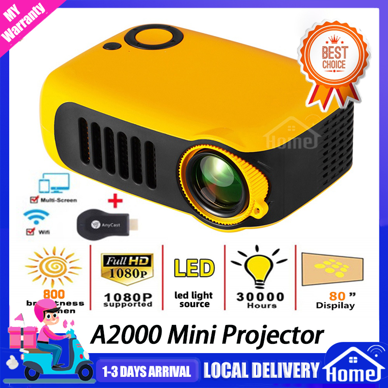 🔥A2000 A10 Mini Projector Full HD 1080P 4K Video projector LED Android Projector for Home Cinema Can Connect Phone 迷你投影仪