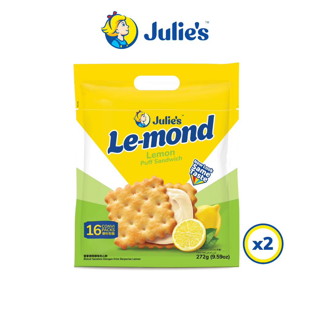 Julie's Le-mond Lemon Puff Sandwich (272g x 2 Packs)