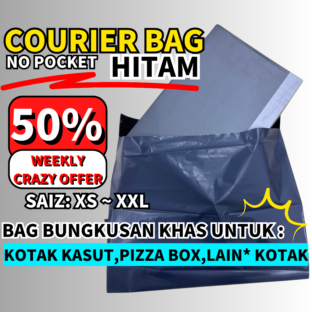 Courier Bag Bungkusan Parcel Bag Pocket Plastik Packing Packaging Flyers Plastic Pos Kurier 快递纸袋