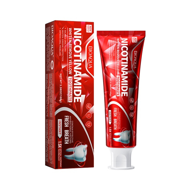 BIOAQUA Nicotinamide Whiten Remove Yellow Toothpaste Deep Cleansing Gum Care Toothpaste