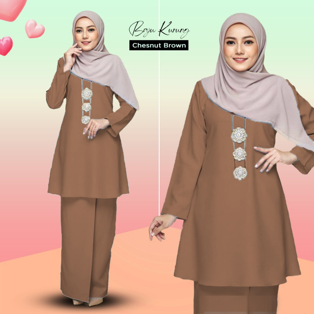 BAJU KURUNG RIAU (S - 2XL) BAJU KURUNG MODEN MURAH PLUS SIZE MUSLIMAH SUIT SET MUSLIM FASHION NURSING & WUDHUK FRIENDLY
