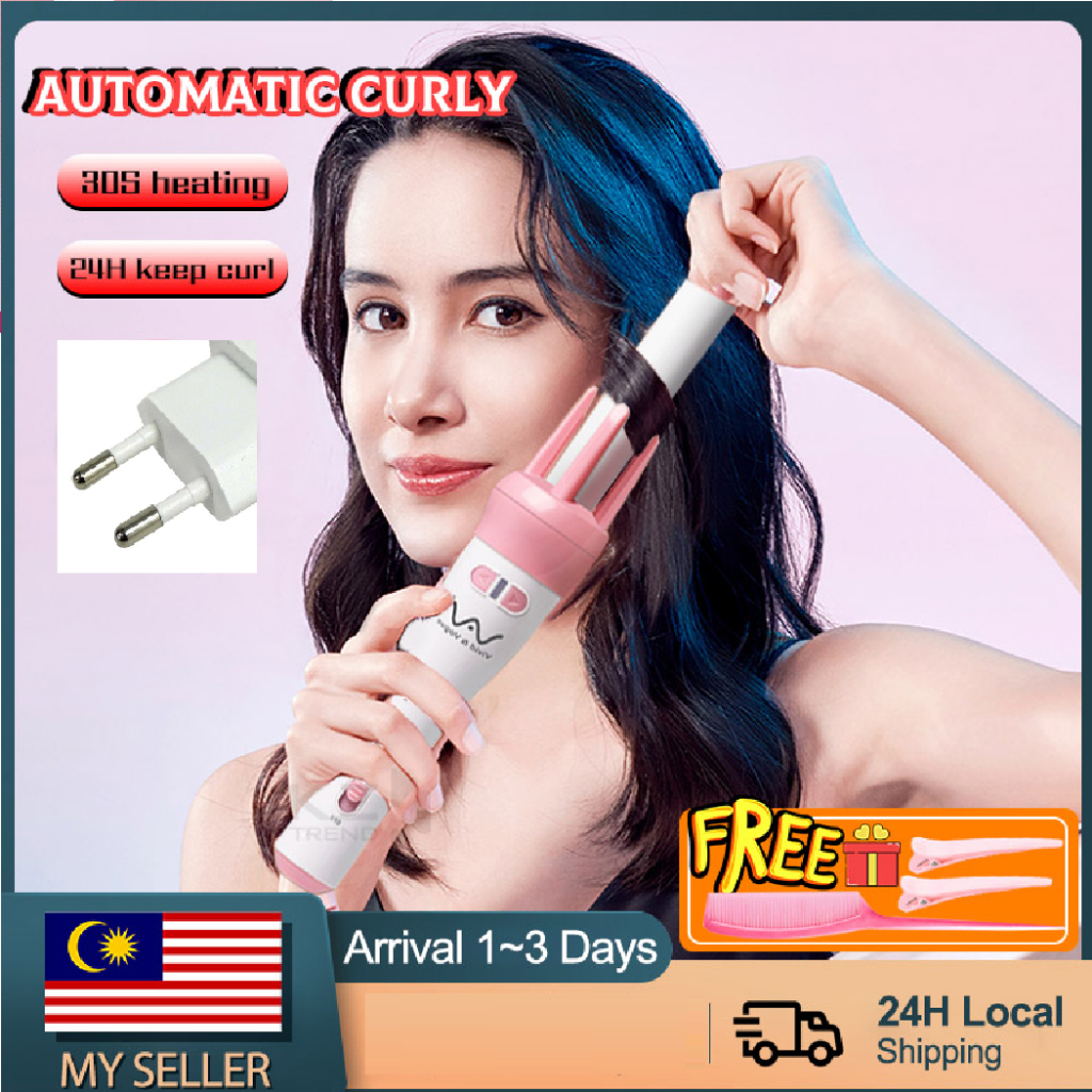 🌸𝟏𝟎𝟎% 𝐎𝐫𝐢𝐠𝐢𝐧𝐚𝐥 𝗩𝗶𝘃𝗶𝗱 𝗩𝗼𝗴𝘂𝗲 🌸 Hair Curler Curly hair iron curler hair styling iron curl automatic hair curler 卷发棒 卷發棒 電卷棒