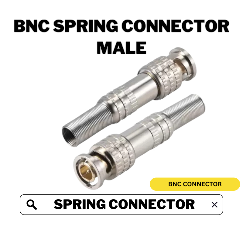 HIKVISION CCTV BNC Spring Connector Male Type To Coaxial Connector Video RG59 Cable for CCTV Camera