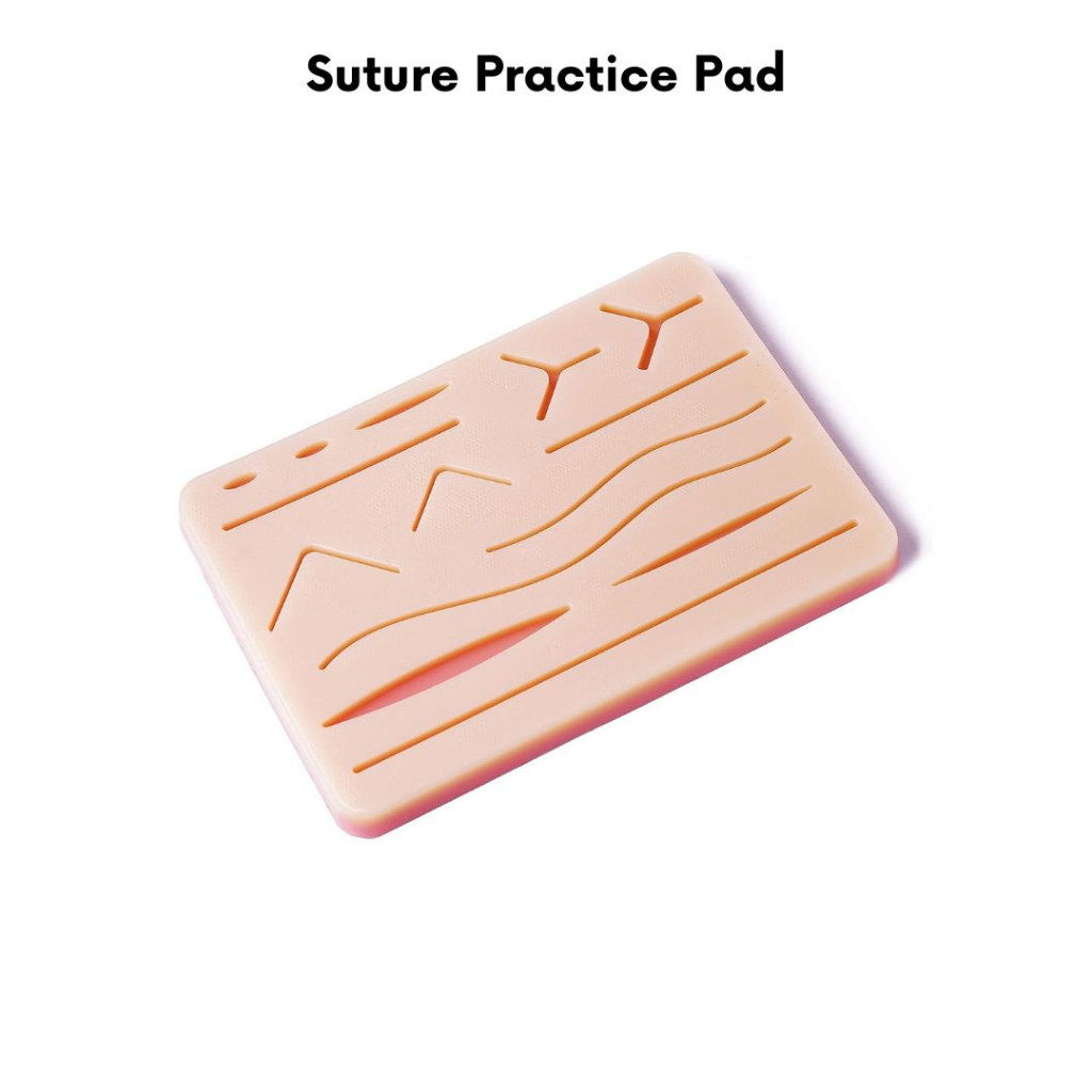 Medical Skin Suture Practice Silicone Pad Wound Simulated Surgical Training Students Practice Kit 14 Pre Cut Suture Pad