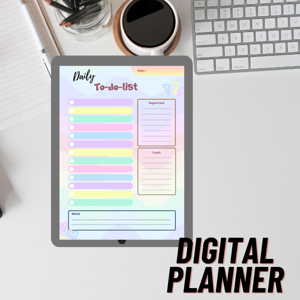 Digital Planner | Daily Planner Productivity | Todo List | PDF | Can Be Printed | Goodnotes Daily Planner