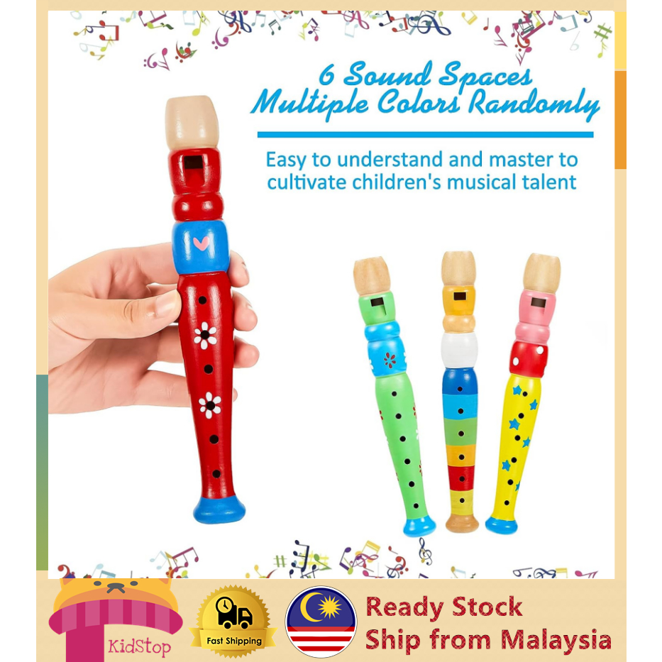 Wooden Flute Colorful Piccolo Wind Instrument Small Wooden Recorders Learning Musical Instrument Toys for Teens