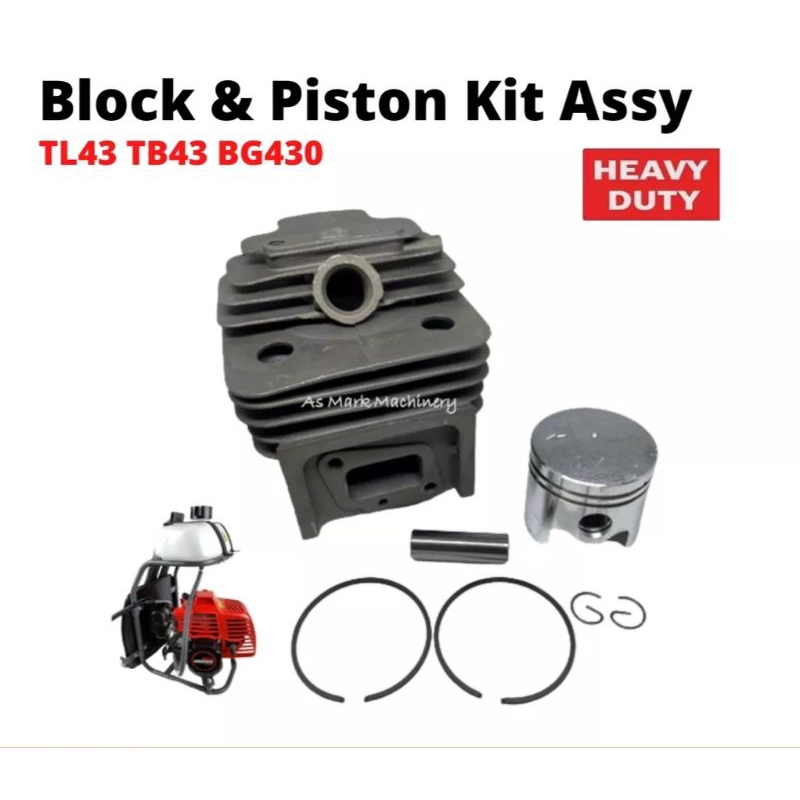 (Ready Stock) Brush Cutter TB43 TL43 TU43 Cylinder Block Mesin Potong Rumput BG430 (40mm)