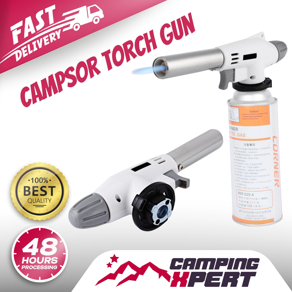 CAMPSOR Camping Gas Multipurpose Torch Butane Burner Welding Fire Maker Flame Gun Welding