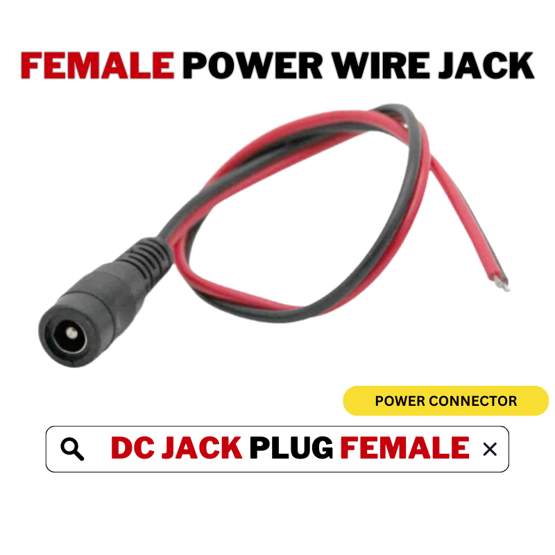 HIKVISION Analog CCTV DC Jack Plug Female Power Socket Wire Jack CCTV Plug Camera Connector Cable