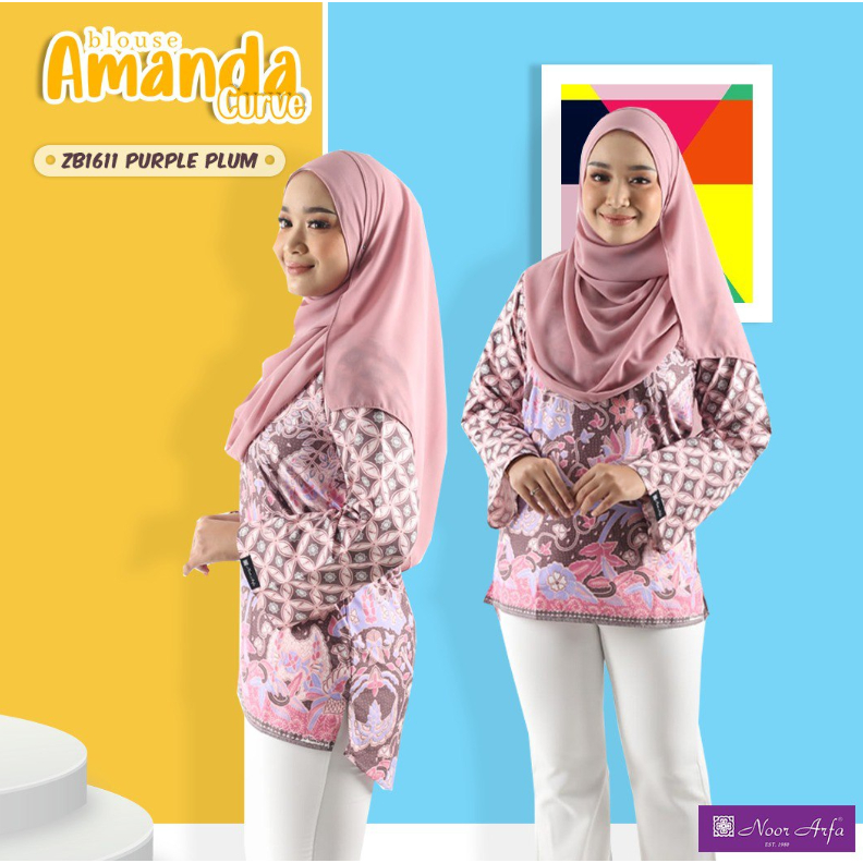 (READY STOCK) BLOUSE AMANDA CURVE NOOR ARFA BATIK TERENGGANU ORIGINAL