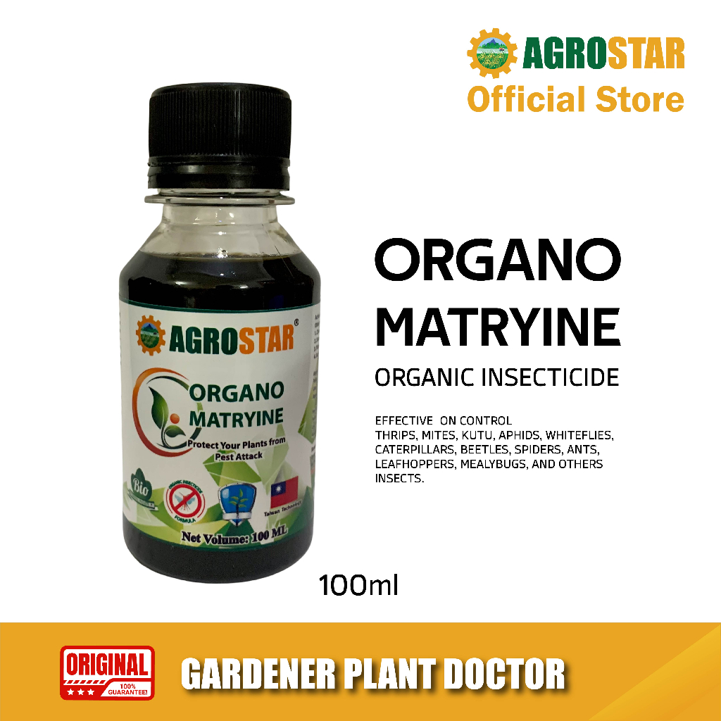 AGROSTAR Organo Matryine Organic Insecticide Effective For All Plants Kill & Control Thrips/Mites/Aphids (100ml)
