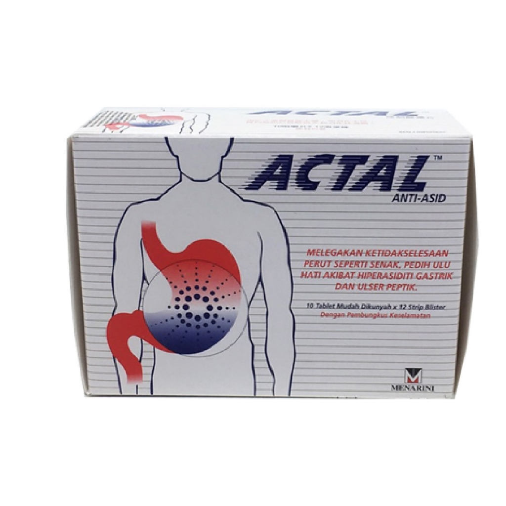 Actal Anti Acid 2 Strips x10s Table Digestive Care Stomach Relief