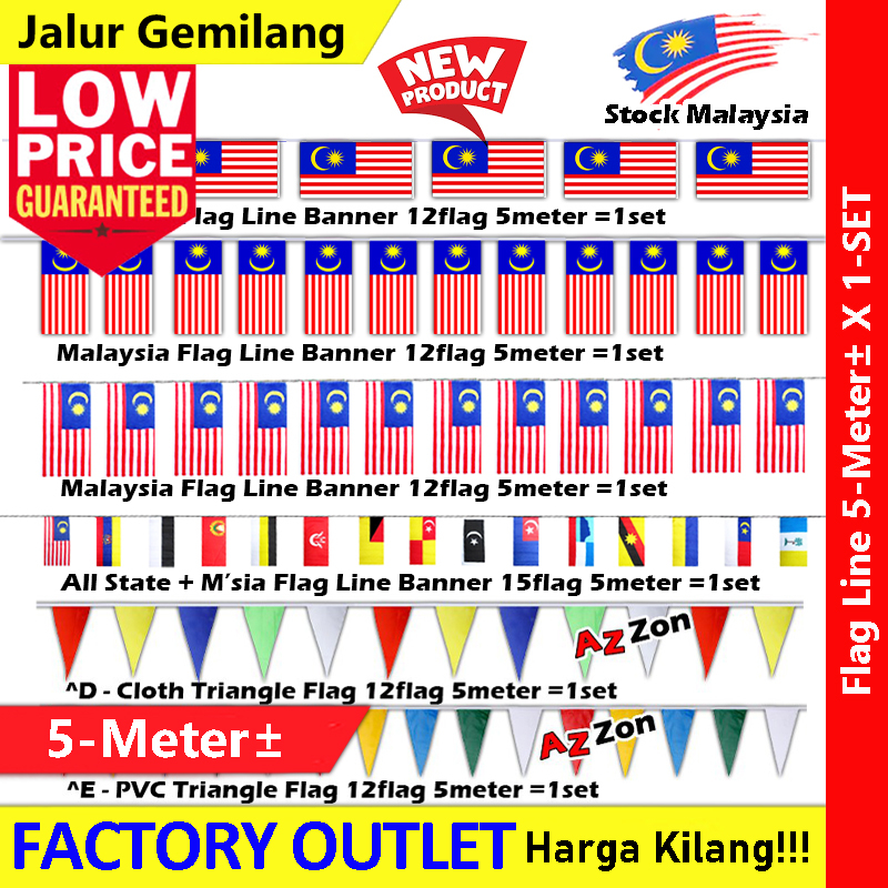 Malaysia Flag Line Banner Malaysia All State Flag Line Malaysia Triangle Flag Straight Flag Line