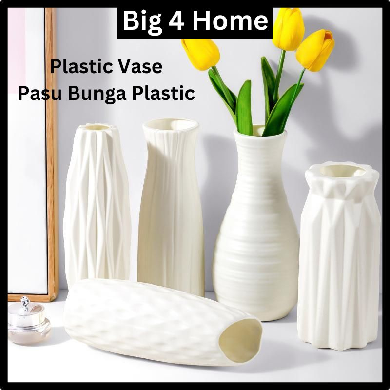 Unbreakable Plastic Vases Nordic Style Modern Flower Vase Flower Pot Home Decorative Small Vase Bunga Pasu Plastik