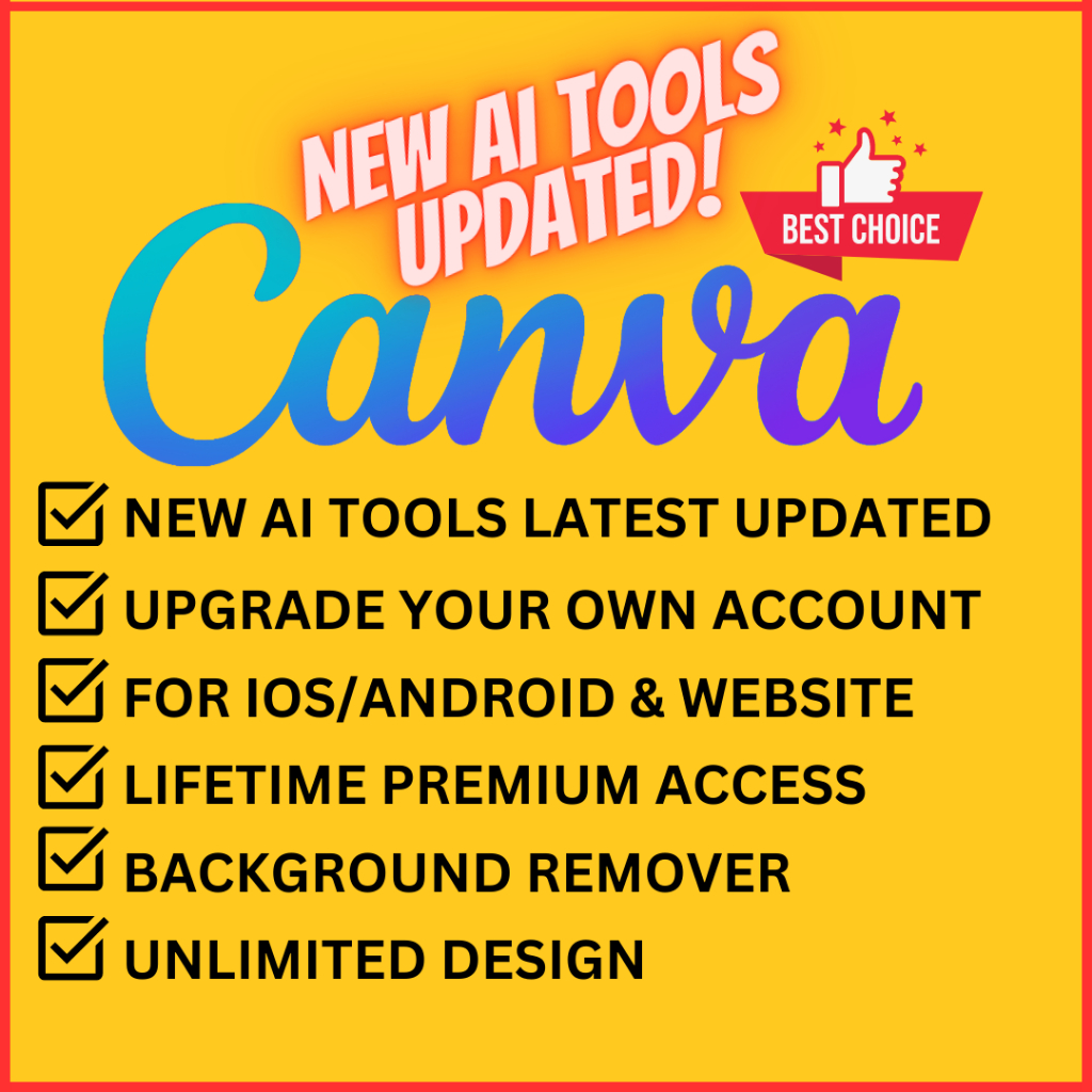 Canvas PRO Premium & NEW AI TOOLS UPDATED - Upgrade your account