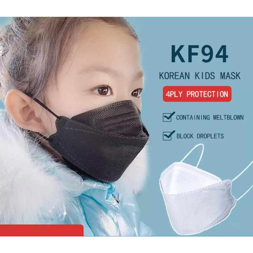 Kids KF94 Mask (10's) Children Face Mask Earloop 4Ply (小孩口罩/儿童口罩) Budak Mask Safety Plus 4-10 Years Kids