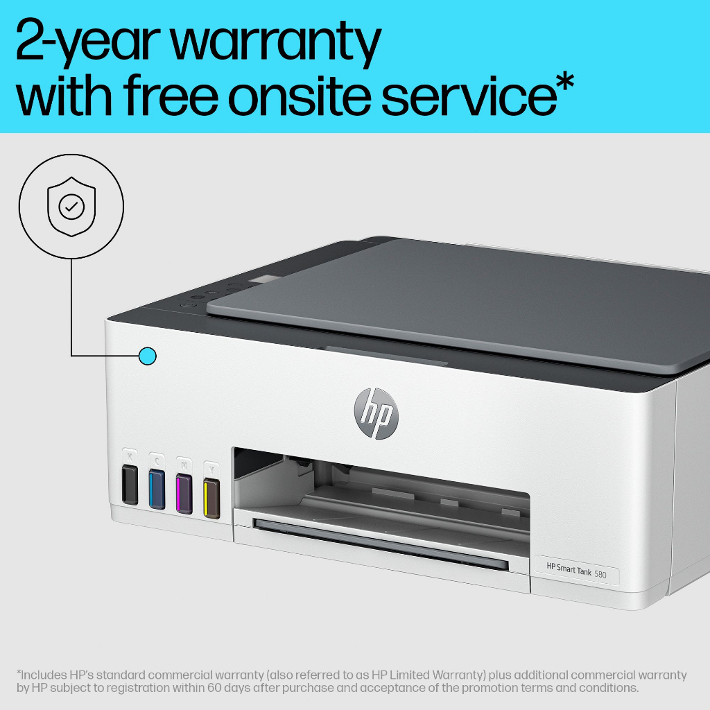 HP Smart Tank 580 (Print/Scan/Copy/USB/Wifi) ( Free RM50 TnGo ewallet