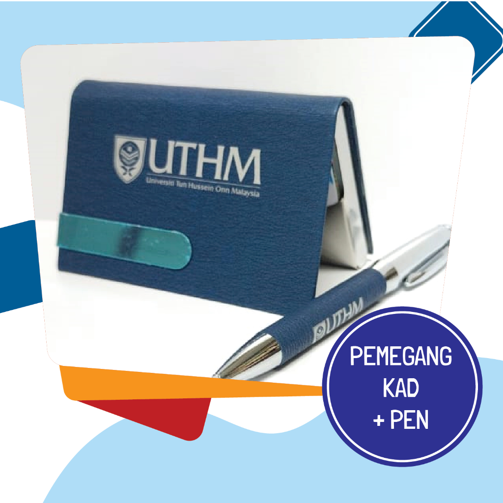 NAME CARD HOLDER WITH PEN GIFT (LOGO UTHM)