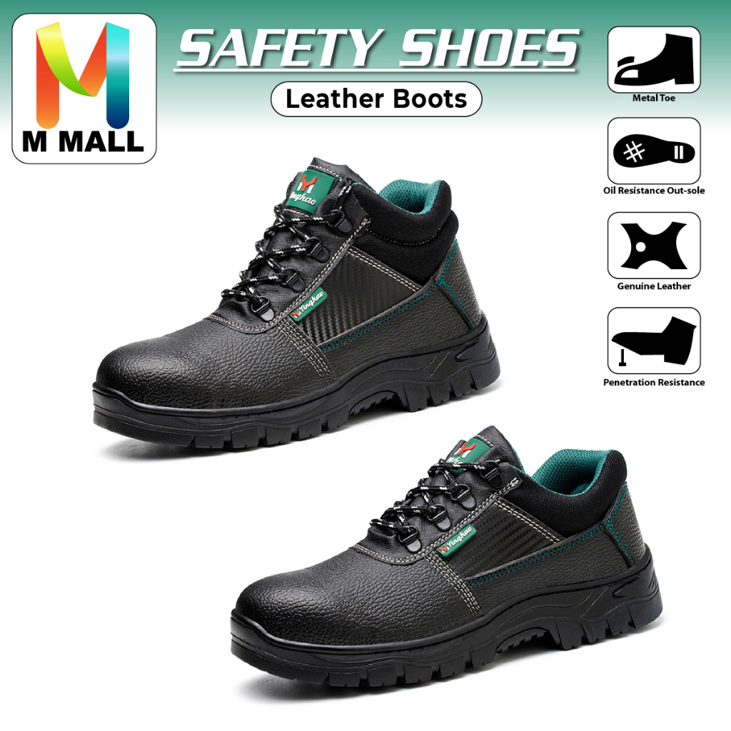 SAFETY SHOES Medium-Low Cut Anti-smashing Work Steel Toe Cap - YH25 / YH05 (BLACK)/ G101 (BLACK) /QT002-14 (ARMY GREEN)