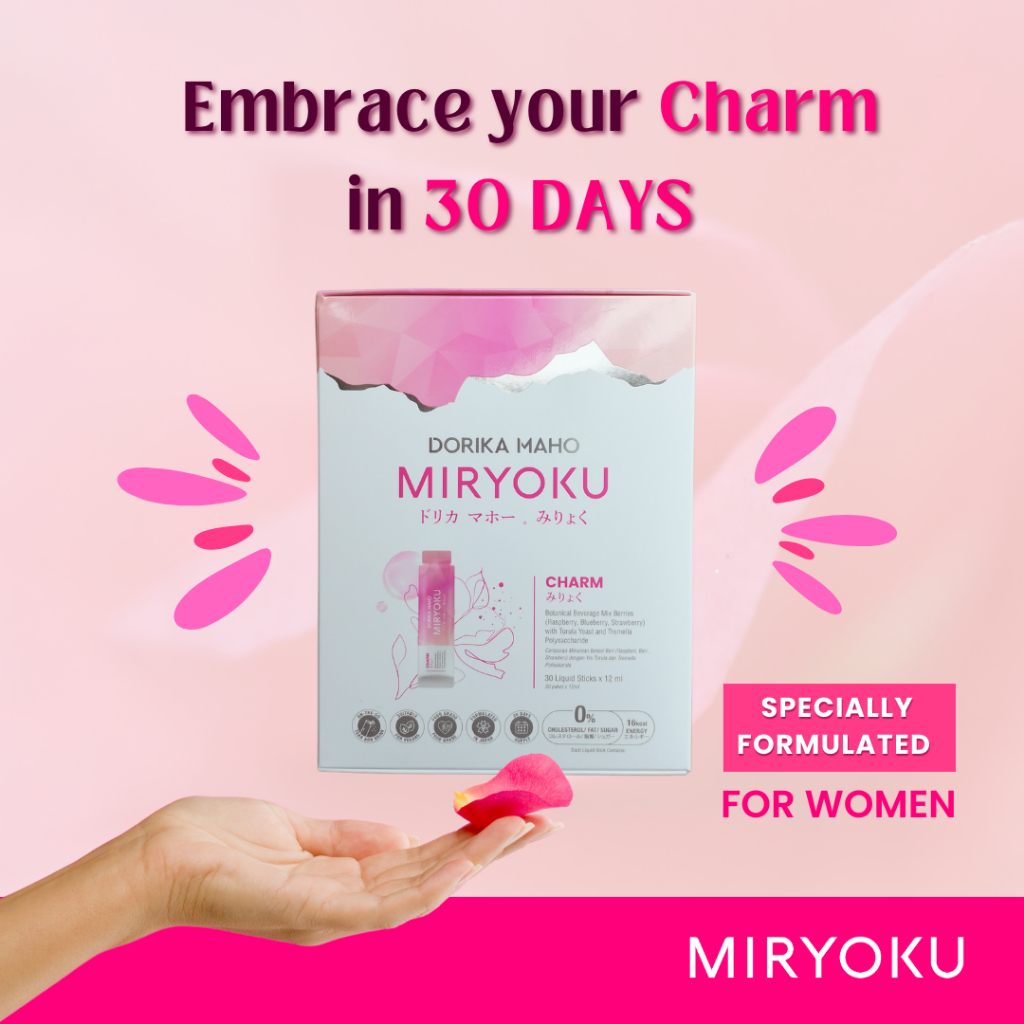 DM MIRYOKU Ladies’ Ageless Elixir, Reduce Wrinkles,Skin firmness & fullness,Whitening,Balance & Nourish || Untuk Wanita