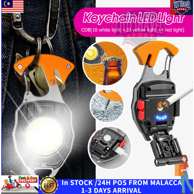 LED lampu suluh Flashlight led light Glare COB Keychain Light USB Charg Emergency Lamp Strong Magnetic Repair Work light