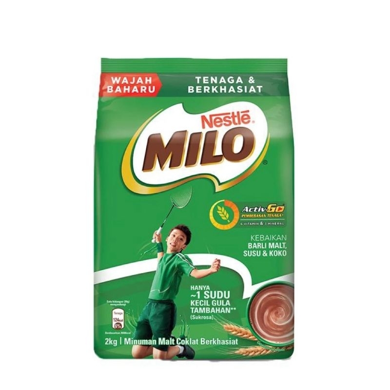 NESTLE MILO ACTIV-GO CHOCOLATE MALT POWDER Softpack 2KG