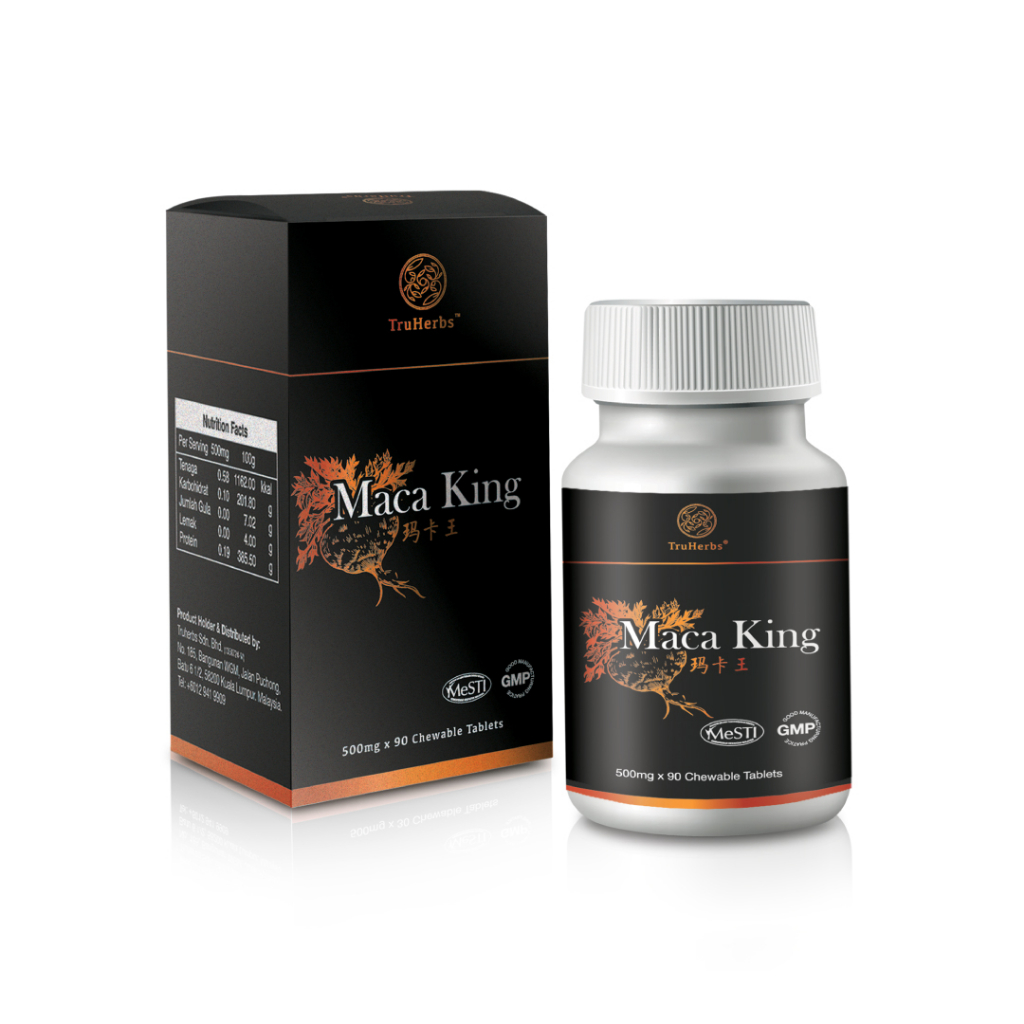 TruHerbs Maca King 500mg | Suplemen Untuk Kesihatan Seksual Lelaki | Maca & Tongkat ali extract | 玛卡王